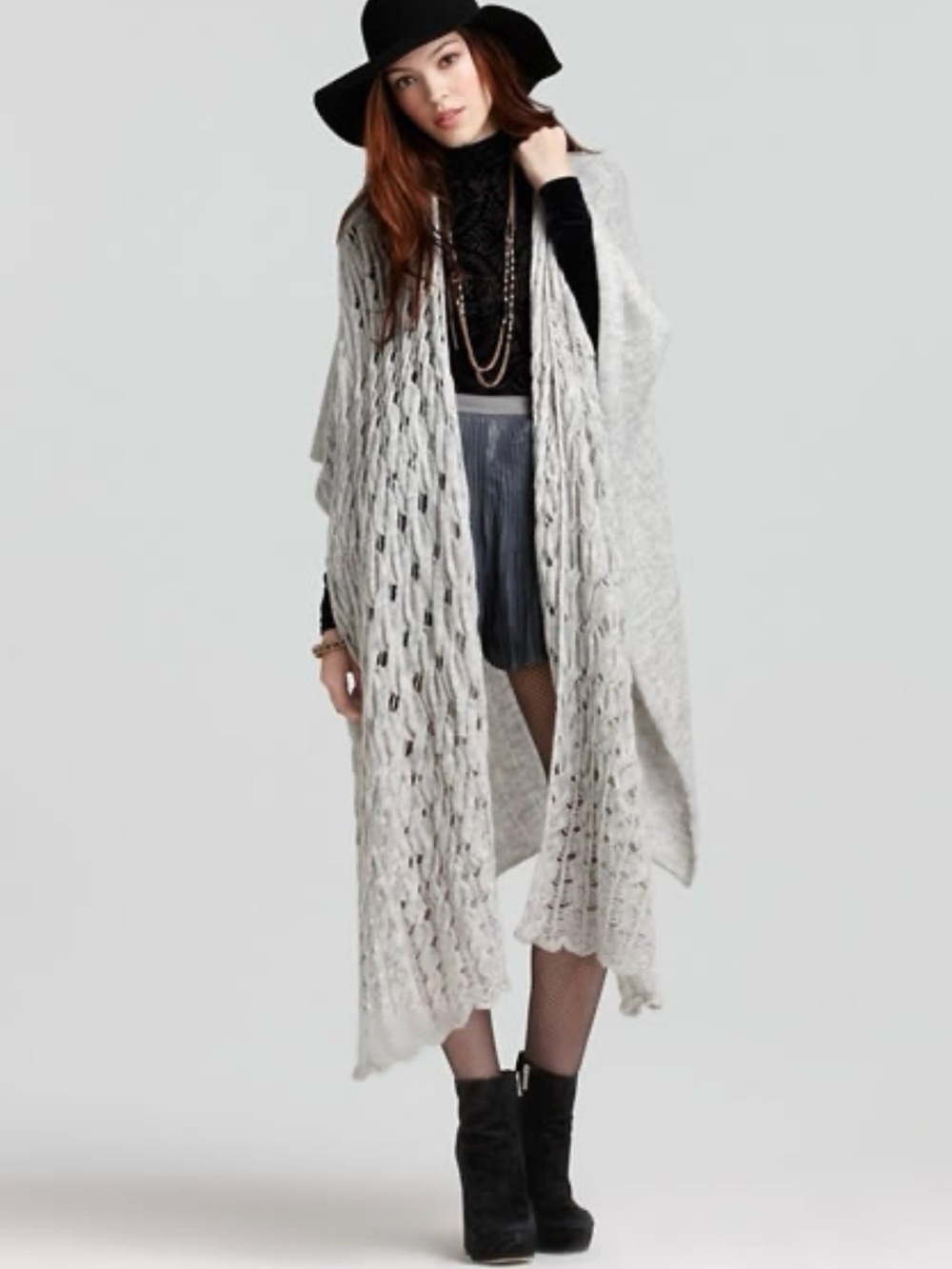 Free People Snakes and Ladders  Cardigan Wrap Shawl